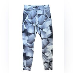 Nike Speed Printed Running Ankle Leggings Size SmallGray Geometric